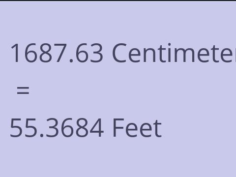 1687.63 CM TO FEET