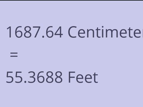 1687.64 CM TO FEET