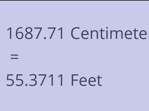 1687.71 CM TO FEET