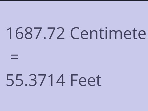 1687.72 CM TO FEET