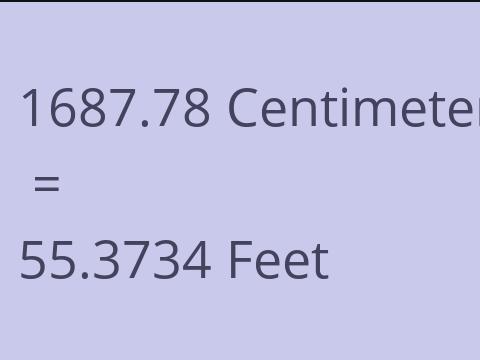 1687.78 CM TO FEET