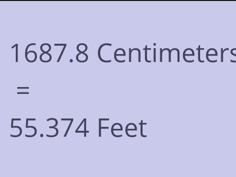 1687.8 CM TO FEET