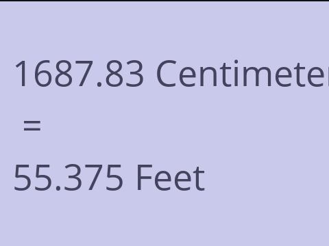 1687.83 CM TO FEET