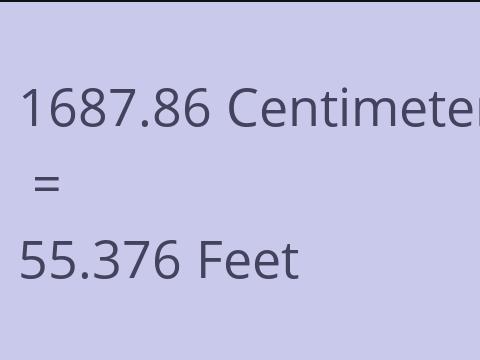 1687.86 CM TO FEET