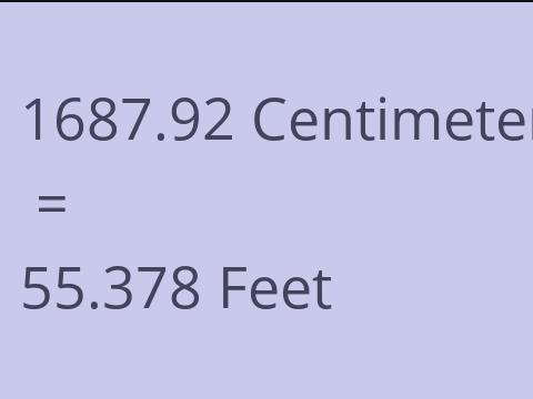 1687.92 CM TO FEET