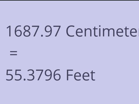 1687.97 CM TO FEET