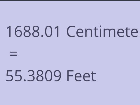 1688.01 CM TO FEET