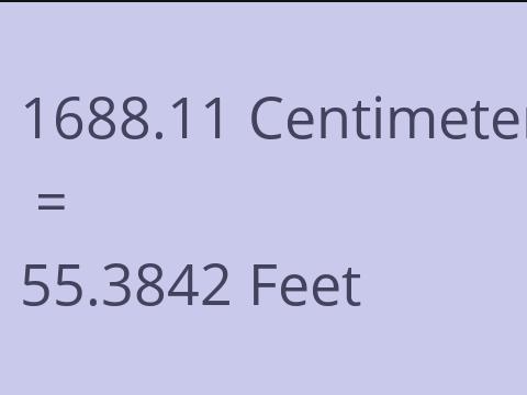 1688.11 CM TO FEET