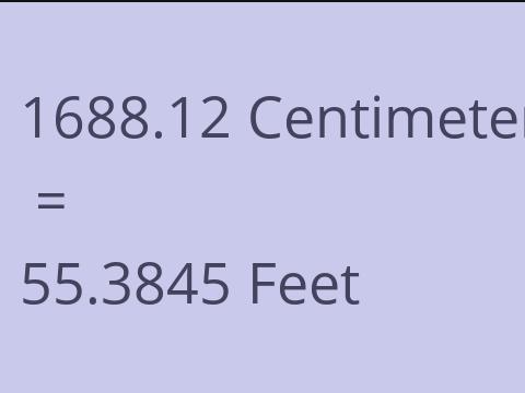 1688.12 CM TO FEET