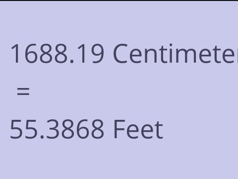 1688.19 CM TO FEET