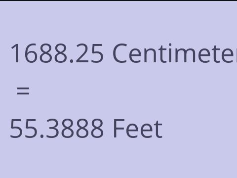 1688.25 CM TO FEET