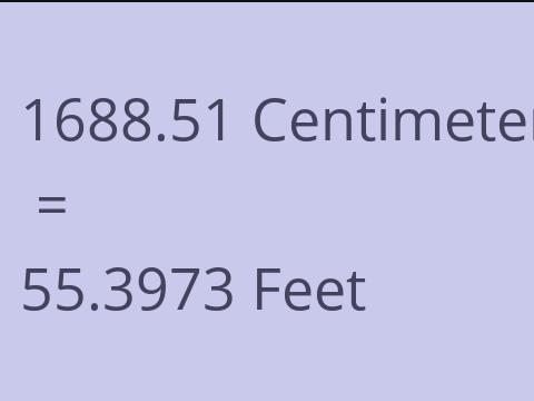 1688.51 CM TO FEET