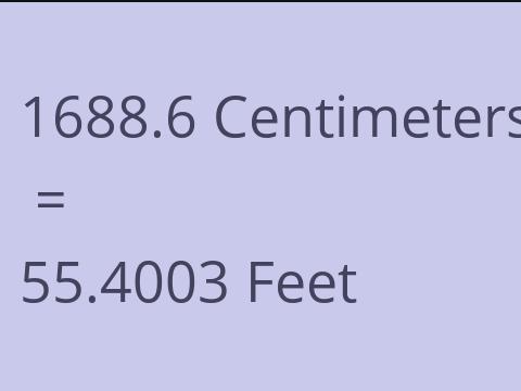 1688.6 CM TO FEET