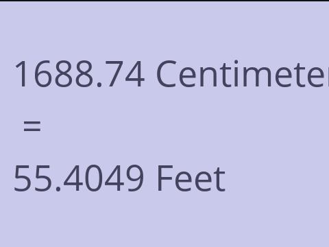 1688.74 CM TO FEET