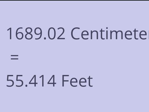 1689.02 CM TO FEET