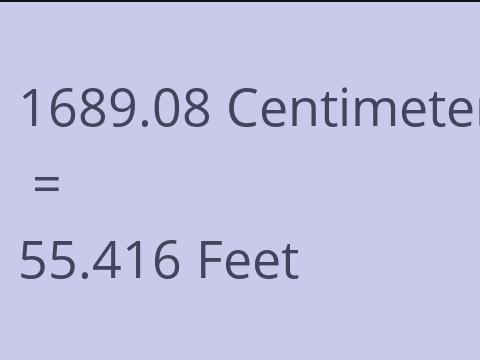 1689.08 CM TO FEET