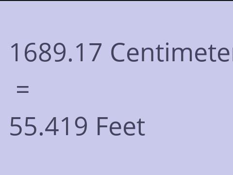 1689.17 CM TO FEET