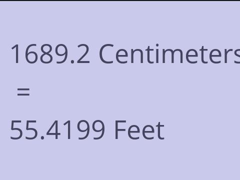 1689.2 CM TO FEET