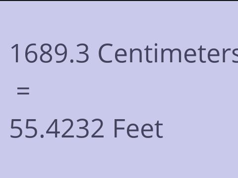 1689.3 CM TO FEET