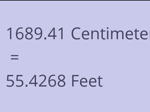 1689.41 CM TO FEET