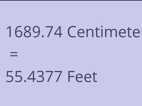 1689.74 CM TO FEET