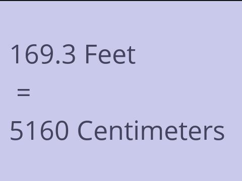 169.3 FEET TO CM