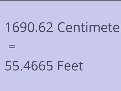 1690.62 CM TO FEET