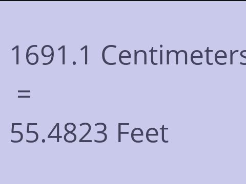 1691.1 CM TO FEET