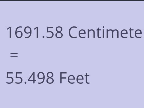 1691.58 CM TO FEET