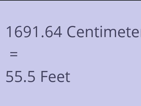 1691.64 CM TO FEET