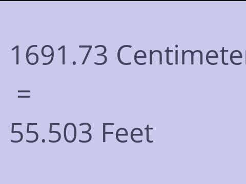 1691.73 CM TO FEET