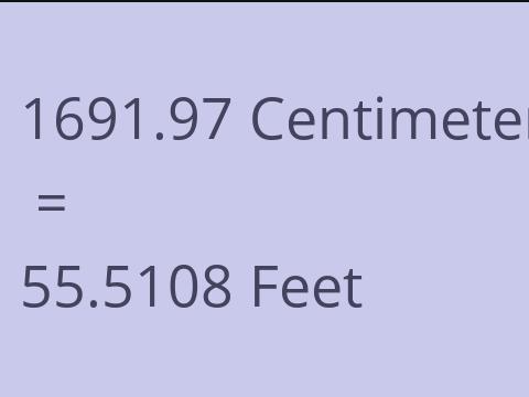 1691.97 CM TO FEET