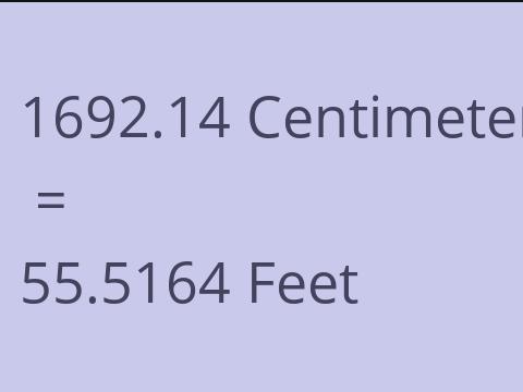 1692.14 CM TO FEET