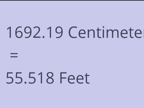 1692.19 CM TO FEET