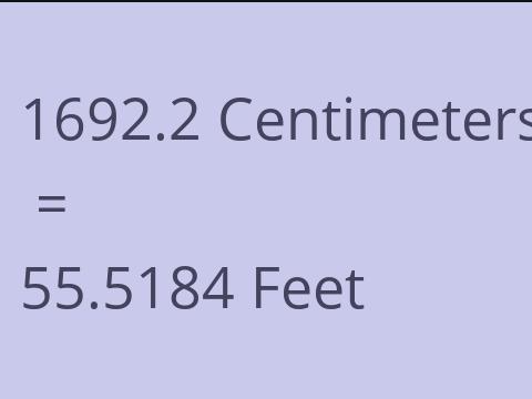 1692.2 CM TO FEET