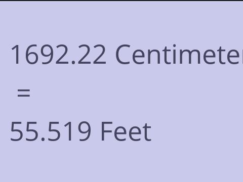 1692.22 CM TO FEET