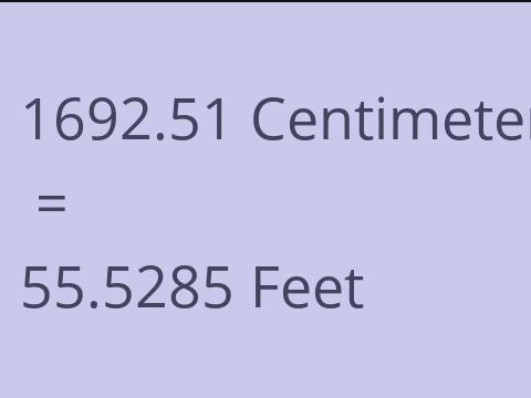 1692.51 CM TO FEET