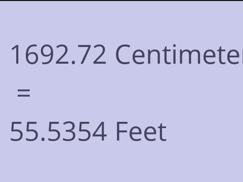 1692.72 CM TO FEET