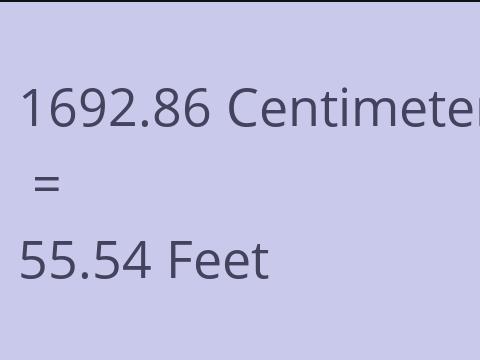 1692.86 CM TO FEET