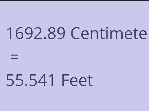 1692.89 CM TO FEET