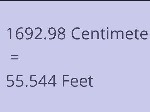 1692.98 CM TO FEET