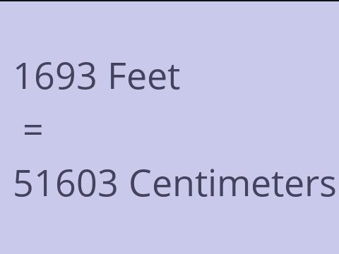 1693 FEET TO CM