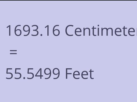 1693.16 CM TO FEET