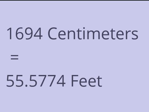 1694 CM TO FEET