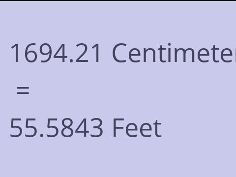 1694.21 CM TO FEET