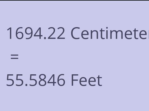 1694.22 CM TO FEET