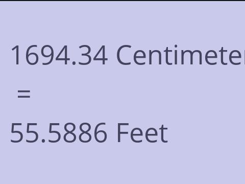 1694.34 CM TO FEET