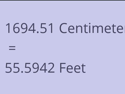 1694.51 CM TO FEET