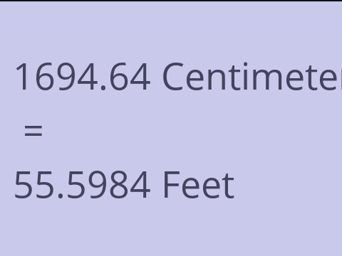 1694.64 CM TO FEET