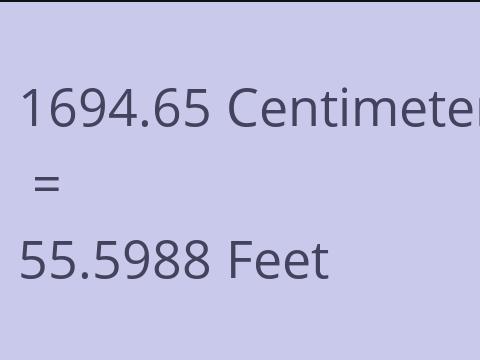 1694.65 CM TO FEET